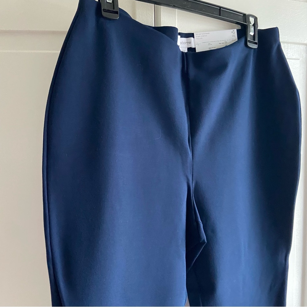 NWT Liz Claiborne Navy Blue Alexis Straight Leg Ponte Pants, PL - Picture 4 of 6
